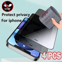 4PCS Privacy Hydrogel Film for Iphone 16 15 14 Pro Max Anti-Spy Film for Iphone 13 12 11 Pro X XS Max SE Xr 7 8 6S S Plus