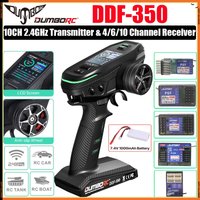 DUMBORC DDF-350 Transmitter with Receiver 2.4G 10CH Digital Radio Remote Controller for RC Car Boat Tank LCD FHSS System