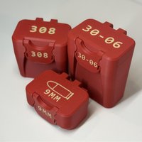 10 Rounds Capacity 3D Printed Box 30-06 Springfield/7.62x63mm/7.62x51/308 Style Bullet Storage Box Compact Portable Pocket Size