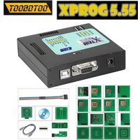 2025 Newest Xprog M V5.55 X-PROG M Box ECU Programmer Chip Tuning Tool With Full Adapters Supports CAS4 Cars Black Metal Box