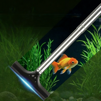 Extendable Telescopic Scraper Brush Multi-Purpose Cleaning Tool for Car Rearview Mirror Wiper - Versatile Aquarium Cleaning Tool