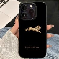 Fashion Lion Pattern Phone Case For iPhone 17 Pro Max 16 15 14 13 12 11 Pro Max 16E 17Air X XR XS 7 8 Plus Shockproof Soft Cover