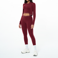 Women's Gym Tracksuit 3 Pieces Yoga Set Sports Suit Quick-Dry Fitness Clothing Female Outdoor Workout Long Sleeve Sports Sets