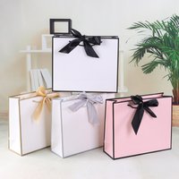 10pcs Paper Gift Bags with Handles Gift Wrap Bags With Bow Ribbon for Wedding Bridal Shower Mother's Day Birthday Party