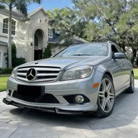 Car Front Bumper Lip Splitter For Mercedes-Benz C Class W204 S204 C200 C220 C250 AMG Line 2007-2011 Pre-Facelift Tuning BodyKits