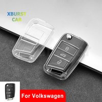 Auto Shell Fob Car Key Case Full Cover For SEAT Ateca Leon FR 2 Ibiza For Skoda Octavia For VW Volkswagen Golf 7 MK7 Tiguan MK2