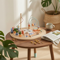 Developmental Activity Table Hand-Eye Coordination Wooden Activity Table Children's Learning Toy Fine Dexterity Child Furniture