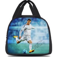 Ronaldo Sport Lunch Bags for Child CR Cartoon School Picnic Bags Football Star for Girls Boys Large Kids Insulation Cooler Bags