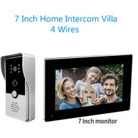 7inch Indoor Monitor Video Intercom System Visual Doorphone Camera Video Doorbell Door Phone Kits for Home IP Villa Apartment