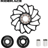 11T 13T Bike Ceramic Pulley Rear Derailleur Aluminum Alloy Bicycle Rear Derailleur Pulley Roller Idler Bearing Jockey Wheel Part