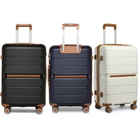 KONO Cabin Luggage PP Hardshell Suitcase with 4 Spinner Wheels & TSA Lock for Carry On & Checked (S/M/L/XL)