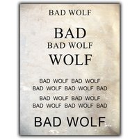 POLICE PHONE BOX BAD WOLF SIGN Vintage DR WHO METAL Wall Sign Door Plaque print-Aluminum