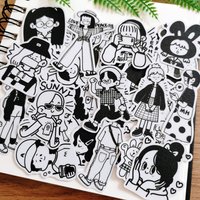 Hand Account Diary Album Mobile Phone Notebook Decoration Paste Crayon Line Childish Girl Hand Account