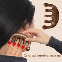 1pc Massage Comb Head Massager Relaxing Five Tooth Comb Whale Comb Scalp Scraping Massager Body Massage Tool