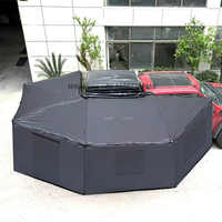 Roof Top Tent Side Open Quick Open Waterproof Four-Season Canvas Awning 270-Degree Fan-Shaped Car Tent for Outdoor