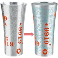 2024 New Color Changing aluminum 360ml Beer Cup Aluminum Metal Mug Hammered Texture Water Mugs Coffee Travel Mug