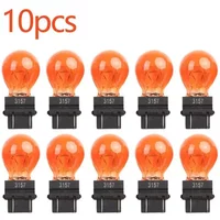 10Pcs 3157 Clear And Amber Tail Signal Brake LED Bulbs Car Tail Brake Light Backup Reverse Lamp Car Light Accessories
