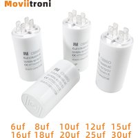 CBB60 Capacitor 450VAC Double Insert 50/60hz Electric Replacement Start Run Capacitor For Air Compressor Water Pump Motor