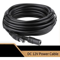 DC12V Power Extension Cable 2.1*5.5mm Connector Male To Female For CCTV Security Camera Black Color 16.5Feet 5M 10m power cable