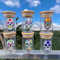 1Pc Glass Spice Mtash Jar Waterproof Airtight Smell Storage Container Box Smoking Accessories