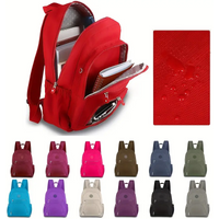 Women Casual Water-Resistant Nylon Backpack with Multiple Compartments for Travel and Outdoor Use