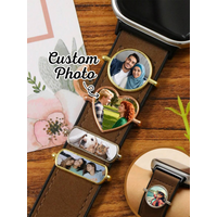 Customizable photo watch strap accessories, watch band add-ons, Father's Day gift, anniversary gift