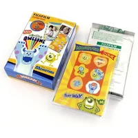 10 sheet Cartoon Film Sticker FINDINGNEMO/Monster/INCREDIBLE Decoration Sticker+10 Sheets Instax Mini White Film-Expiry 2025-03
