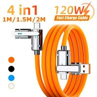120W4 in 1 Multi-function Mobile Phone Data Cable PD Fast Charging Cable Charger for Huawei Xiaomi iPhone