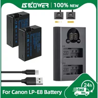 1140mAh LP-E8 Battery for Canon EOS 550D 600D 650D 700D Rebel T2i T3i T4i T5i Kiss X4 X5 X6i X7i SLR Camera LCE8 Dual Charger