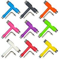 Skate Tools Multi-Function Portable Skateboard T Shape Accessory with Allen Key Phillips Head Wrench Screwdriver Tools Parts