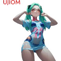 UJIOM Rebecca Anime Figure Wall Sticker Elegant Attractive Occlusion Scratch Vinly Decal Suitable For Bedroom Bathroom Decor