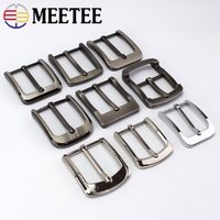 Meetee 1/2/5pcs Metal Pin Belt Buckles for Mens Women 35/40mm Waistband Head DIY Leather Crafts Jeans Decor Hardware Accessories