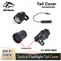 Tactical Flashlight Metal Tail Cap Dual Function Pressure Switch Cover For Airsoft Surefir M300 M600 Flashlight Hunting Light