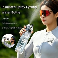 Insulated Cycling Water Bottle Spray Cooling Road Bicycle Bottle Portable 610ML Sports Drinking Bottle Bike Accessories