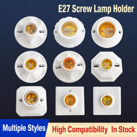 E27 Screw Lamp Holder Surface Mounted Insulated Flame Retardant Lamp Base Multiple Specifications for Home Office Lighting