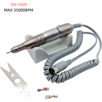 35000RPM SDE H200 Electric Nail Sander Handle Micromotor Polishing Machine Handpiece 2.35mm For Strong 210 Marathon Control Box
