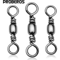 PROBEROS 50/100pcs Premium Rolling Ball Bearing Fishing Swivels,Strong and Durable Hook Line Connector for Fishing Gear Supplies