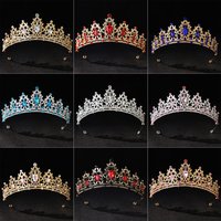 Vintage Luxury Crystal Crown Bridal Wedding Hair Accessories Palace Style Holiday Headbands forChristmas NewYear Banquet Parties
