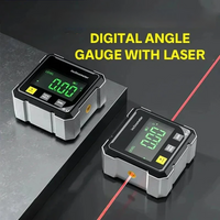 2-side Laser Digital Protractor Inclinometer Laser Level Ruler Inclinometer Magnetic Base Goniometer Magnet Angle Finder
