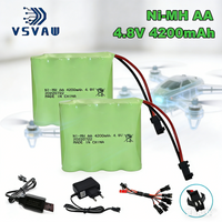4.8V 4200mAh AA Battery With SM Plug For Rc Toys Cars Tanks Robots Boats Guns Ni-MH AA 4.8V Rechargeable Battery Pack or Charger