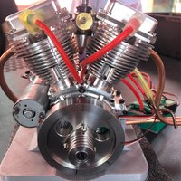 CISON V2 Mini Four Stroke Engine 15.7CC Motorcycle Internal Combustion Engine Model Toy