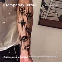 Gothic Style Evil Eyes Arm Herbal Juice Tattoo Sticker For Men Woman Halloween Fake Tattoos Waterproof Temporary Tatoo Man Party