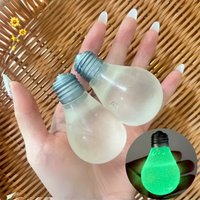 Squishy Light Bulb Maltose Luminous Squeeze Toy Slow Rebound Sensory Fidget Toy Stress Relief Novelty Funny Decompression Toys
