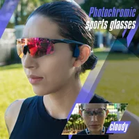 Kapvoe New Men Sports Photochromic Sunglasses Outdoor Running Cycling Glasses Bike Women Eyewear Marathon Bicycle UV400 Goggles