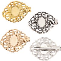 BoYuTe New Arrive Alloy Flower Hair Clip Blank Base Factory Supply Vintage DIY Jewelry Accessories and Components