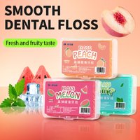 50/150 3 flavors of dental floss, watermelon, peach, mint, boxed high and fine household dental floss stick, toothpick for floss