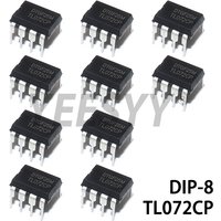 10PCS/LOT TL072CP DIP-8 TL072 IC Dual Operational Amplifier Chipset TL072CP DIP-8