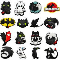 16-100Pcs Cartoon Dragon Shoe Charms For Slides Clog Sandals Toothless Shoe Decorations Accessories For Christmas Birthday Gift