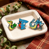 Snivy Gible Gyarados Inspired Enamel Pins Collectible Lapel Brooches for Backpacks Bags Anime Pin Gift for Fans