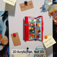 2D Flat Acrylic Fridge Magnets, Retro Decorative Plaques & Ornaments. Perfect for fridges, mailboxes and party decor.